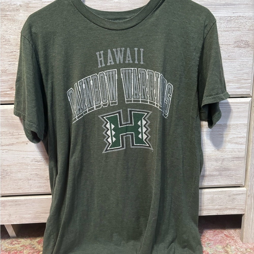 Hawaii Warriors Olive V-Neck Tee